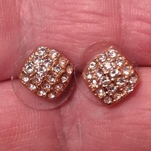 Vintage Givenchy Rhinestone Earrings Demure Diamonds